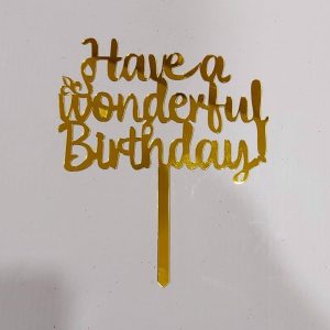 3D Acrylic Cake Topper (Per Piece)