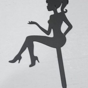 Black Doll Cake Topper 6" (Per Piece)