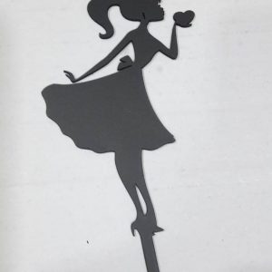 Black Doll Cake Topper 6" (Per Piece)