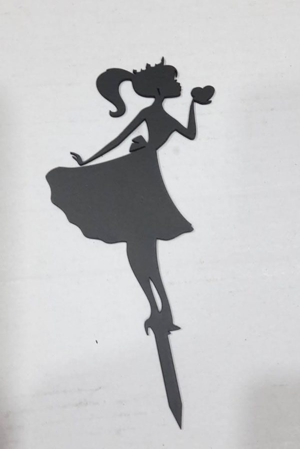 Black Doll Cake Topper 6" (Per Piece)