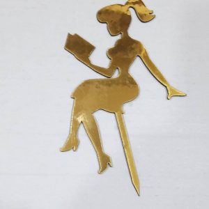Golden Doll Cake Topper 6" (Per Piece)