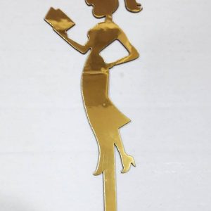 Golden Doll Cake Topper 6" (Per Piece)