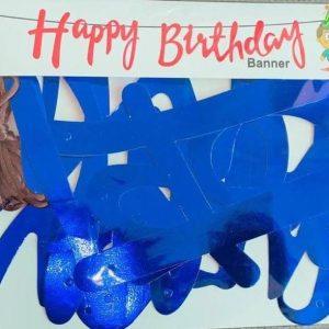 HAPPY BIRTHDAY BANNER Dark BLUE