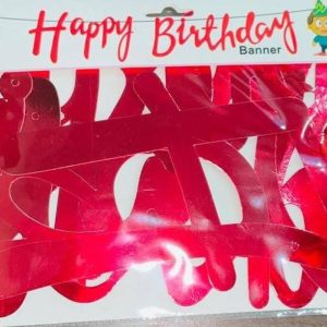 Happy Birthday Banner Red (Per Piece)