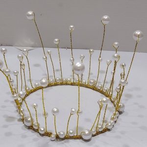 White Crown Cake Topper