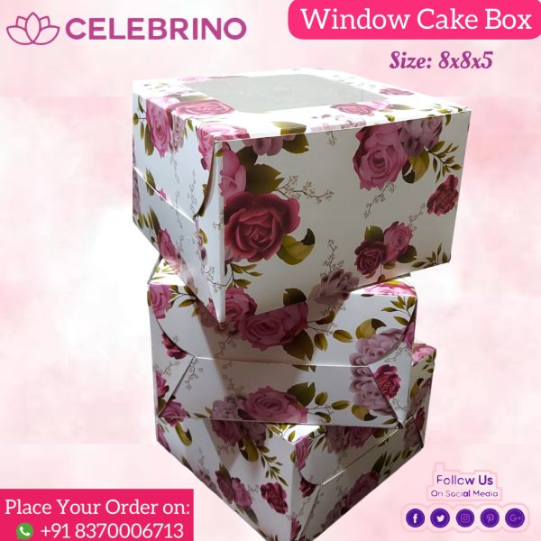 Window Cake Box 8x8x5
