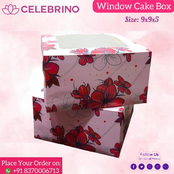 Window Cake Box 9x9x5