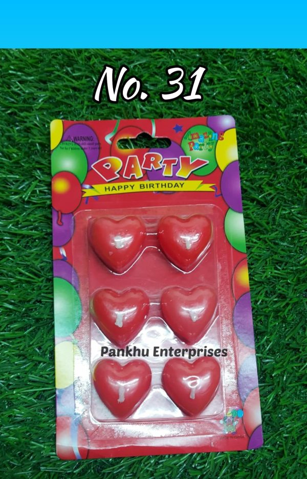 FC No.31 - Red Heart 6 Pcs (Price Per Pack)