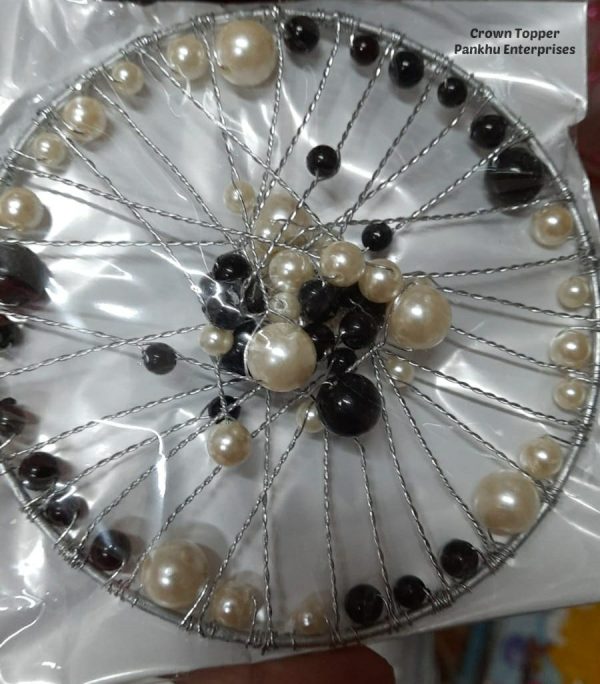 Black & Silver Crown Topper (Price Per Piece)