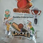 Cricket Theme Cake Topper (Price Per Pc)