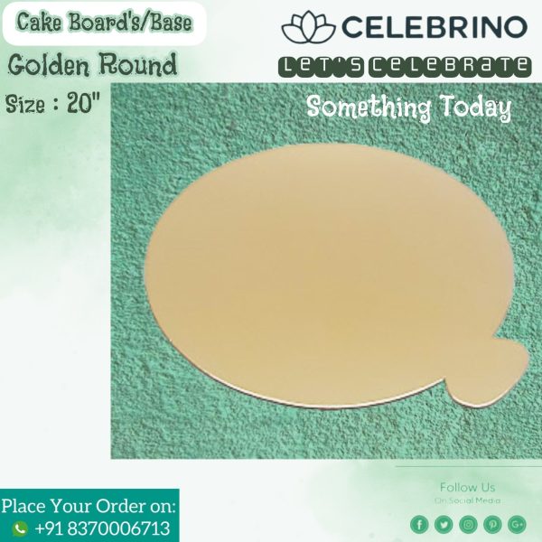 20" Golden Round Cake Board/Base (price per Base)