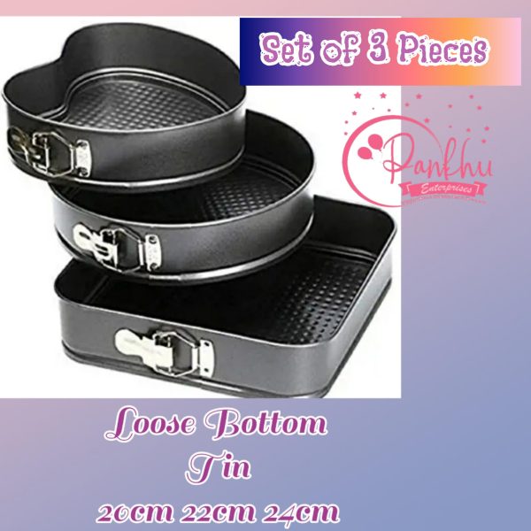 Loose Bottom Tin Set of 3 Pcs (Price Per Set)