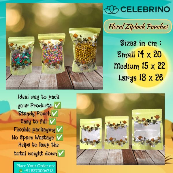 Standy Ziplock Pouches (Large) 18cm x26cm (Price Per 20 Pcs)