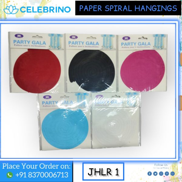 Paper Spiral Hangings JHLR1 (Price Per Hanging)