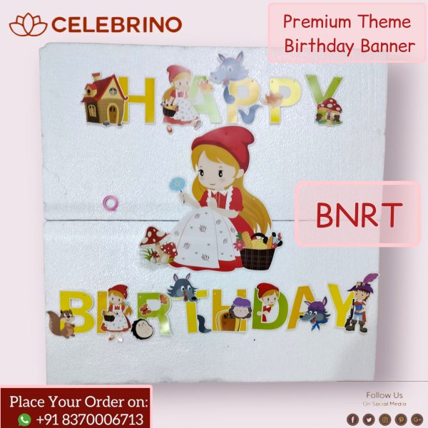 Premium Theme Birthday Banner set BNRT (Price Per Set)